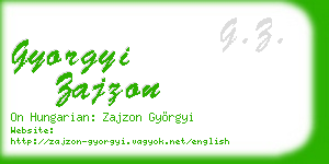 gyorgyi zajzon business card